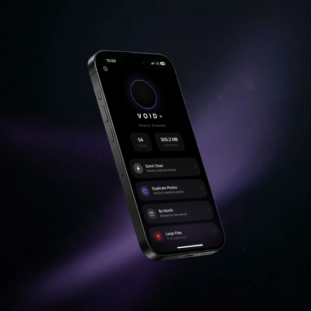 VOID's home screen on iPhone.